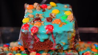 Cookie Monster Protein Brownies Asmr Cooking