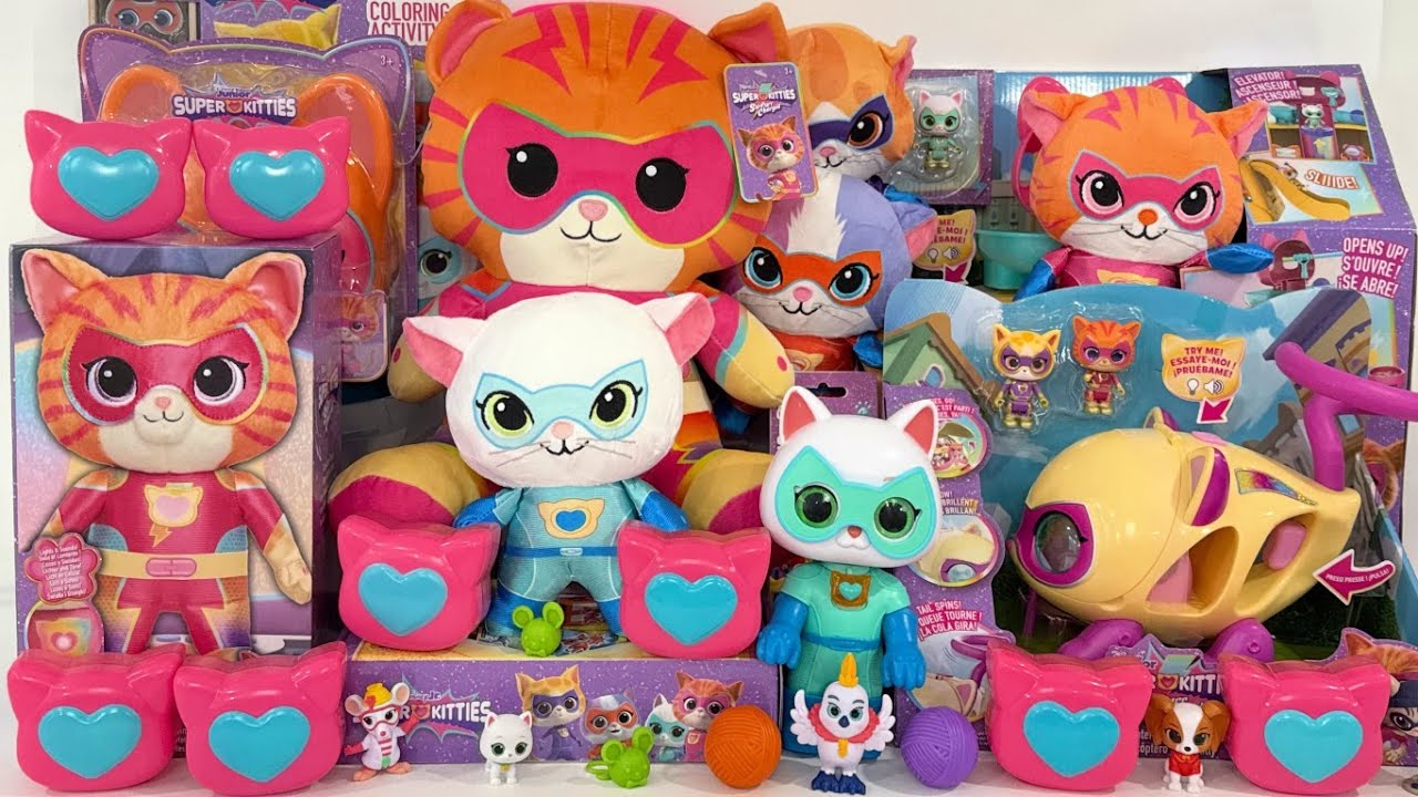 ASMR SuperKitties 🐱 Disney Junior Oddly Satisfying Toy Unboxing Super Gatito 🐈‍⬛ Super Kitty Toys