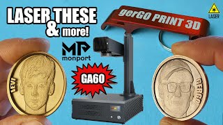 Monport GA60: Let's 3D engrave coins + other metal blanks (Lightburn settings for 60W Fiber Laser) screenshot 5