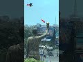 Statue of Lionel Messi is swaying in strong winds