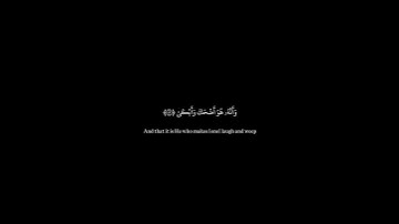 سورة النجم - الآية 39 - 48#شاشه_سوداء