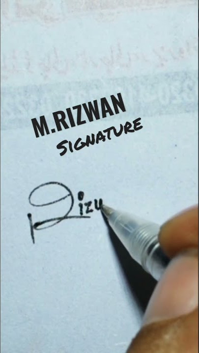 Mohammed Rizwan name signature #signature_Idea #short