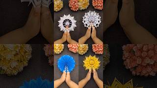 4 Easy Paper Craft - Paper Snowflake For Christmas #snowflake #Christmas #homedecor #flowers #crafts