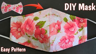 Very Easy New Style Pattern Mask - DIY Face Mask Sewing Tutorial - Anyone Can Make This Mask Easily