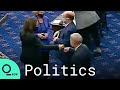 Harris and Graham Fist Bump on Senate Floor
