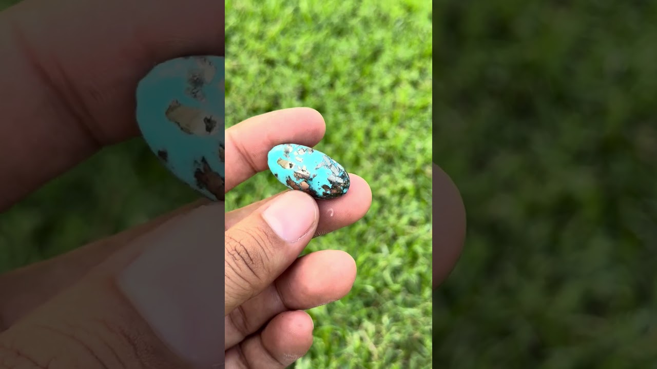 Natural Matrix Turquoise with Pyrite- Available on HADIGEMS.COM