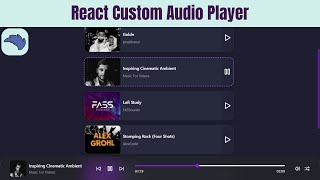 Custom music player with React and Tailwind | React Components #2
