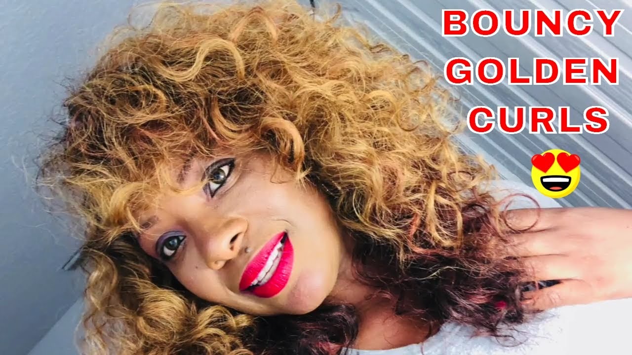 BOUNCY GOLDEN CURLS   | Sensationnel ALEXIS  WIG  |  BEAUTIEBYMARK