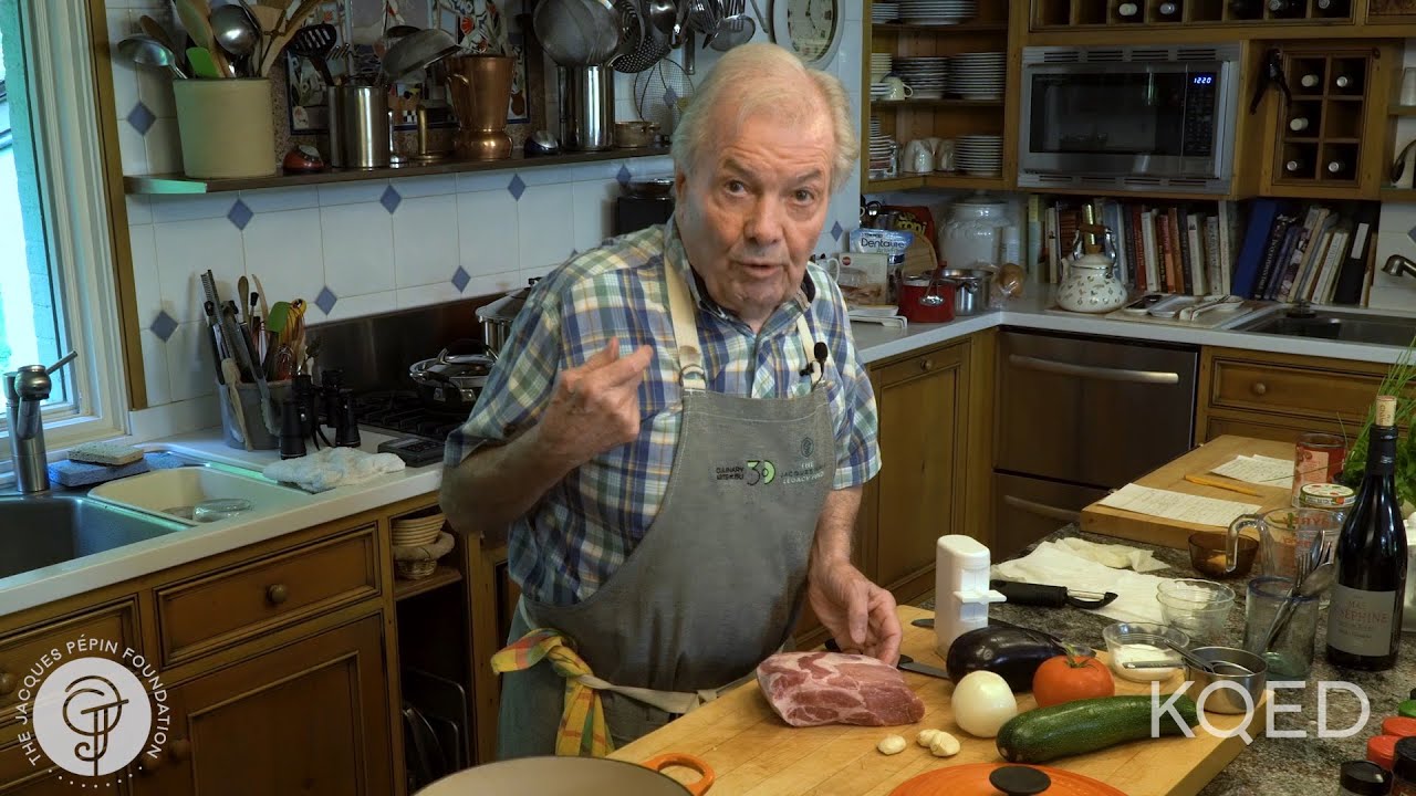 Pork roast with ratatouille Jacques Pépin Cooking At Home KQED