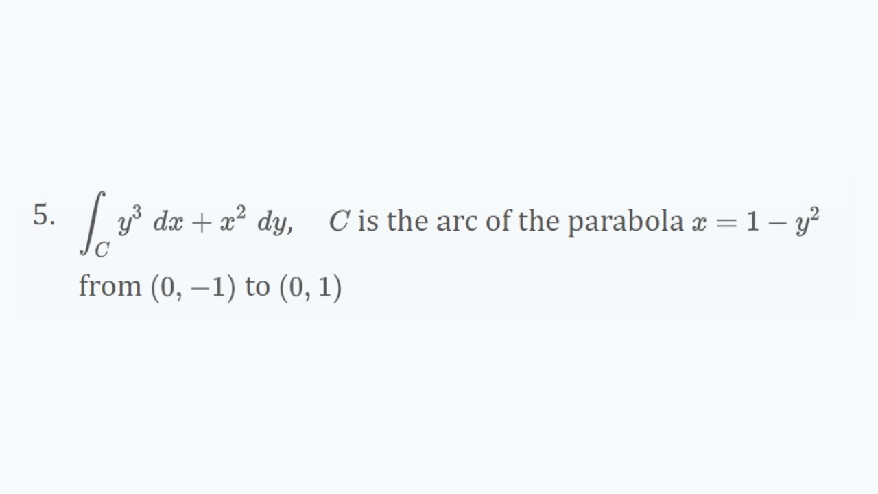 Evaluate the line integral on the Arc of a Parabola - 16.Review.5 Cengage Calculus