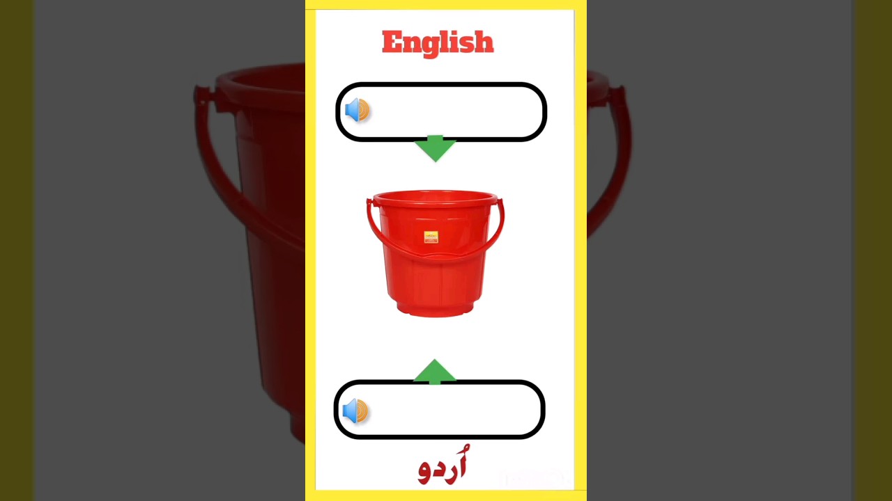 bucket name in English urdu 