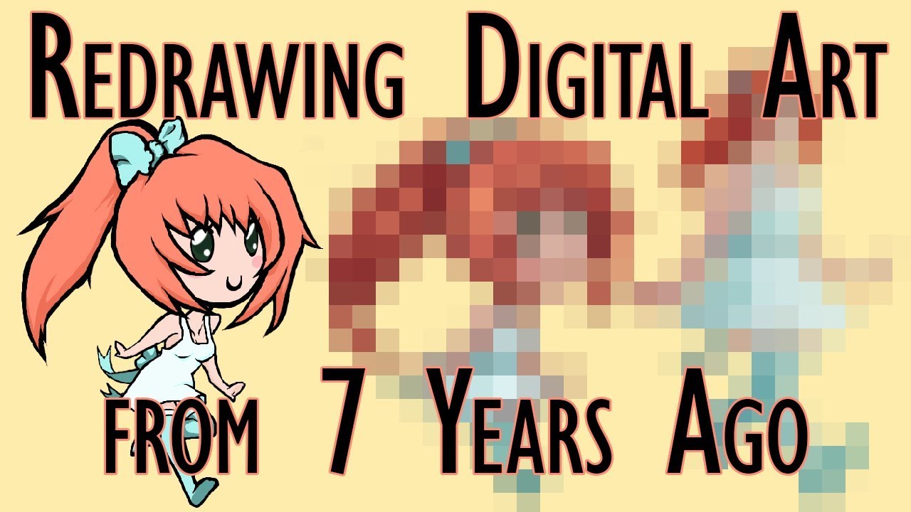 MY FIRST DIGITAL ART | Redrawing a Digital Drawing from 7 Years Ago ...