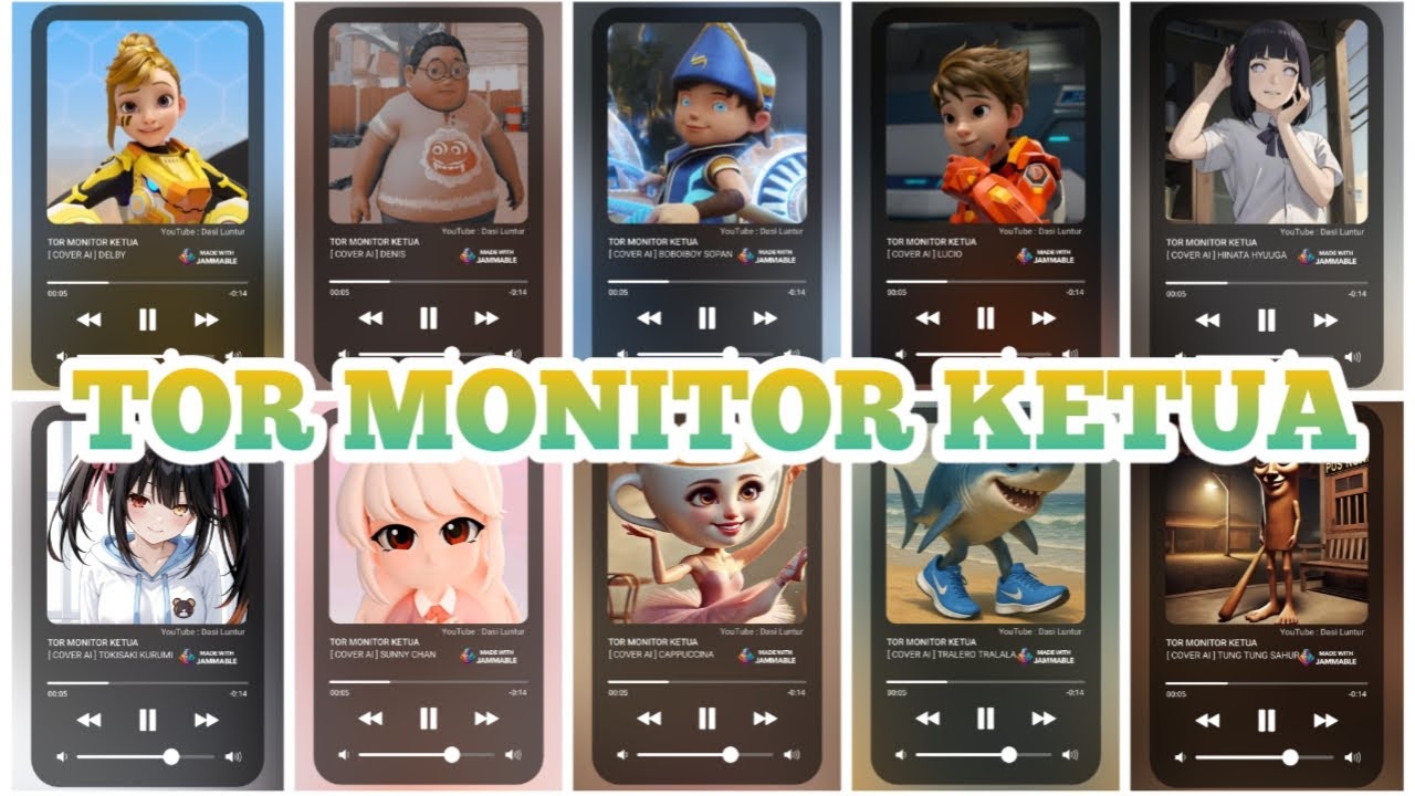 TOR MONITOR KETUA Versi - Delby, Denis, Boboiboy Sopan, Lucio, Hinata, Kurumi, Sunny, Cappuccina
