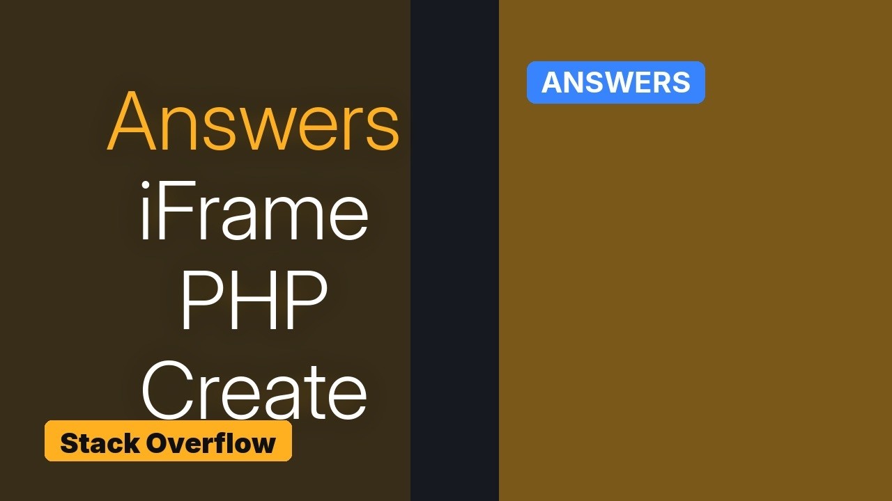 Using php to create an iFrame with a variable in my database (3 ...