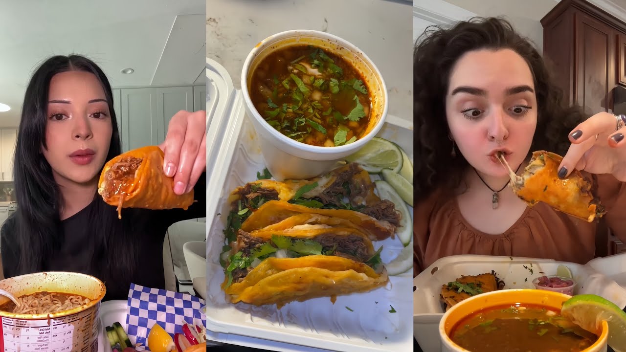 best tiktok birria tacos mukbangs | #asmr #mukbang #satisfying #foodie #birriatacos