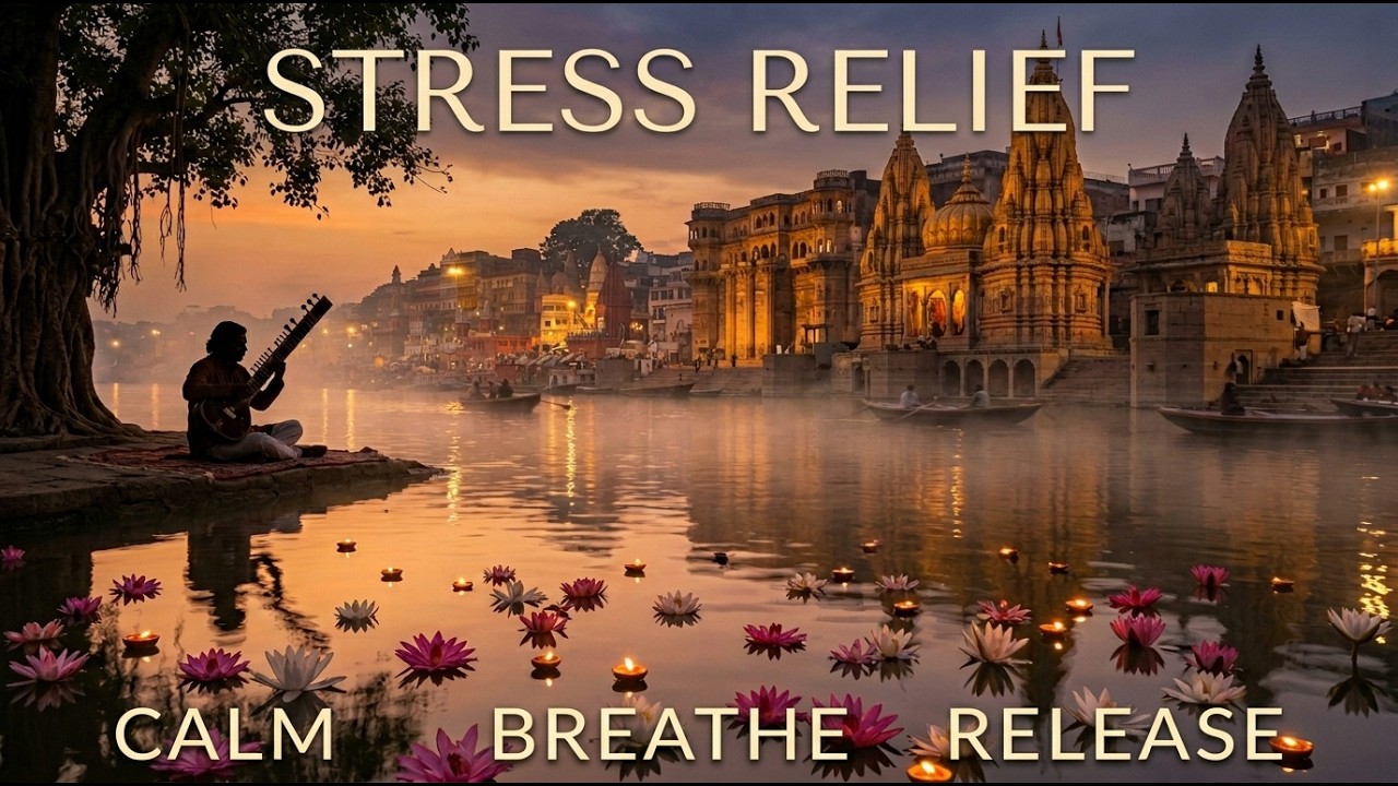 Indian Music for Stress Relief • Meditative Sitar & Bansuri • 1 Hour Stess relief Music