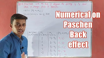 Numerical On Paschen Back Effect || Splitting of spectral line in presence of strong magnetic field.