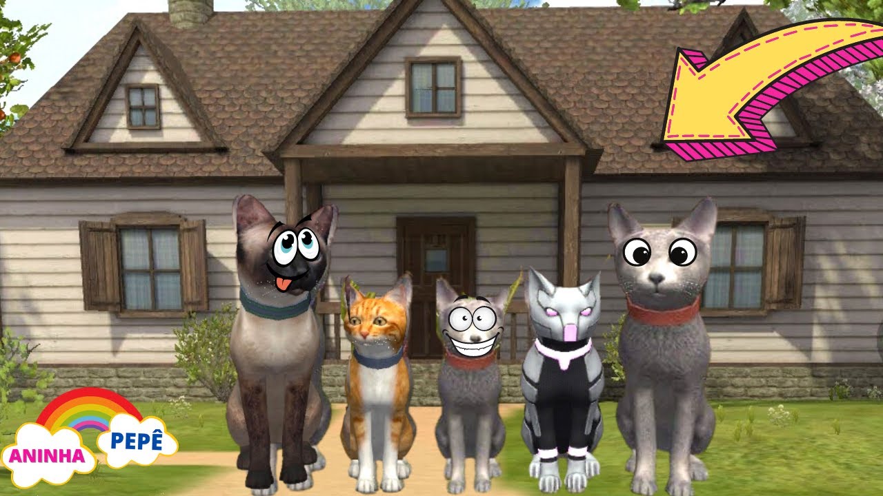 minha última edição profissional de jogo de simulador de gato fofo | animal  de estimação virtual grátis, gato e cachorro vadio, vestir aventura de