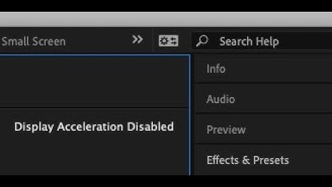 [Fix] Adobe After effects display acceleration disabled