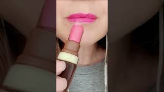 ASMR Eatung A Chocolate Edible Lipstick Satisfying Mukbang Eating Sounds shorts