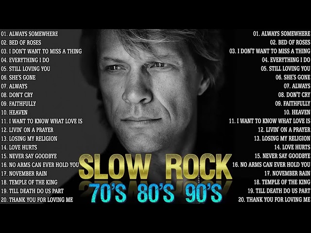 Scorpions, Aerosmith, Bon Jovi, White Lion, Ledzeppelin, The Eagles- Best Slow Rock Ballads 80s, 90s class=