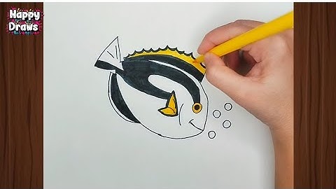 Relaxing Blue Tang Fish Drawing | Simple Ocean Art for Beginners