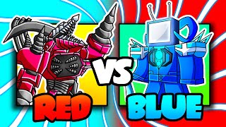 RED vs BLUE...What is the best COLOR in Toilet Tower Defense?