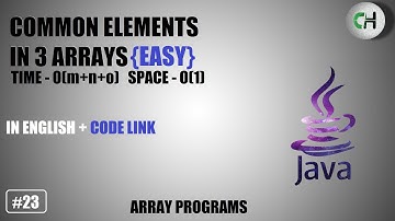 Common elements in three sorted array | Common elements in three sorted array java