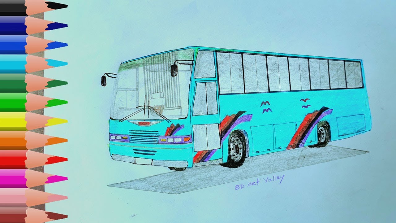 Hino Old Model Bus Art, Soudia Hino Ak 172, Bus lover || BD Art Valley
