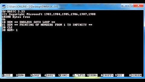 How To Print Infinite Numbers in GW-BASIC