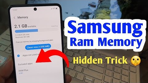 Samsung Ram memory all settings | Samsung ram setting