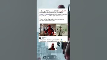 In Deadpool: (2024) why was  Henry Cavill’s famous “arm reload” copied?  #viral #shorts