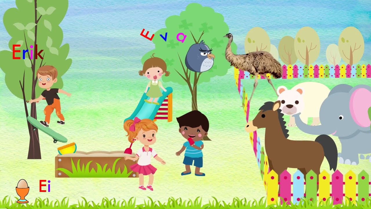 ABC-Lied - Buchstabe E - mit Kiku, dem Clown