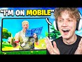 I pretended to be a MOBILE player in Fortnite... (it worked)