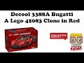 Decool 3388A - Ein Lego Bugatti 42083 Clone in Rot/Schwarz