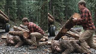 A Trucker Freed a Young Bigfoot Pinned Under His Load — Its Angry Mother Followed Him...