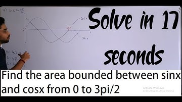 Area between sin(x) and cos(x) from 0 to 3pi/2  | Integration | JEE Mains
