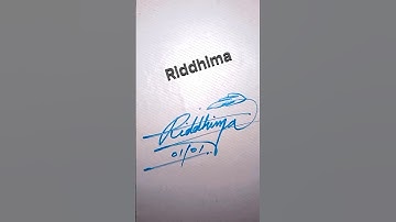 Riddhima name signature || stylish sign creator #signature #shorts