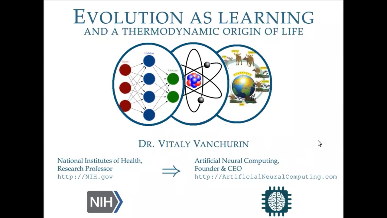 Evolution as Learning and a Thermodynamic Origin of Life - YouTube