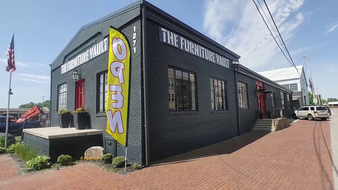As seen on "Out & About Columbus" (The Furniture Vault) YouTube