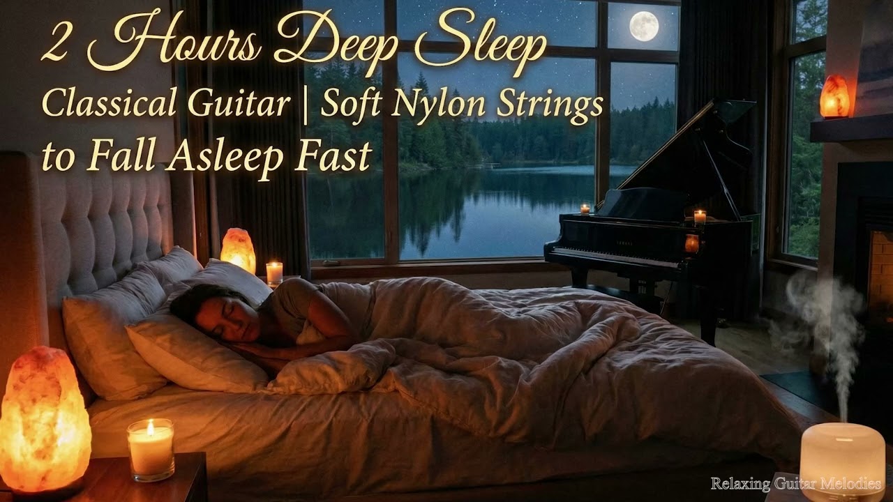 🌙 2 Hours Deep Sleep Classical Guitar | Soft Nylon Strings to Fall Asleep Fast