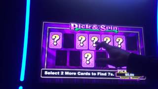 Simple 7's Slot Machine Bonus - Pick & Spin Bonus