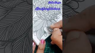 Zentangle patterns for Beginners | Zentangle Art #youtubeshorts #ytshorts #arttutorial #zendoodle