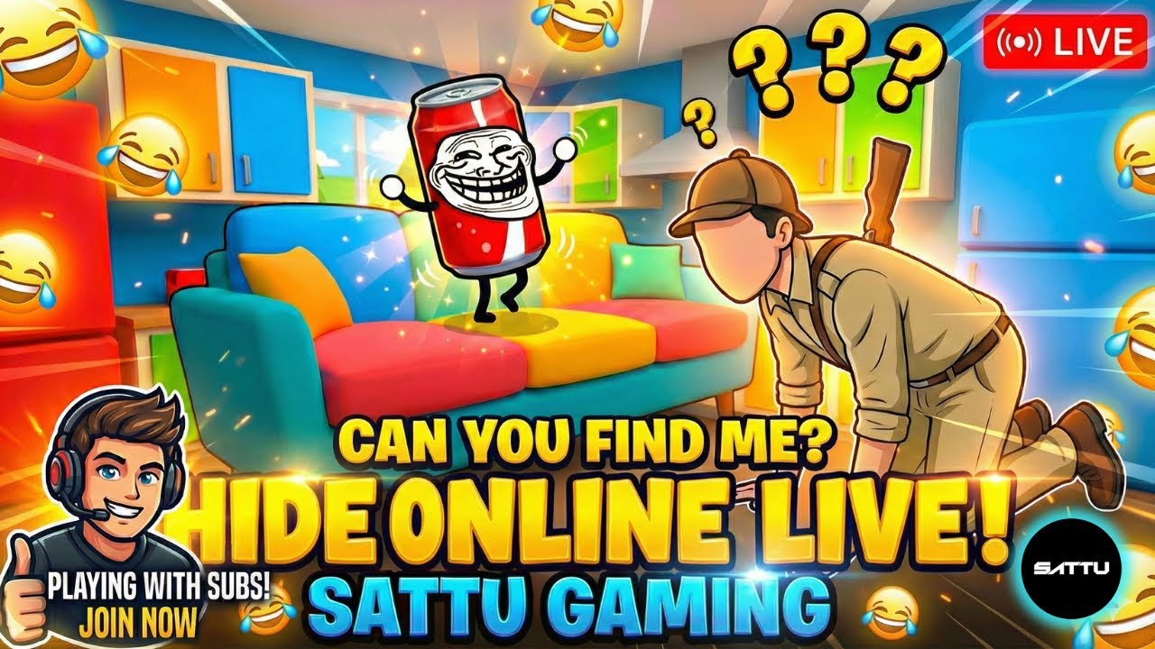 📦 HIDE ONLINE: THE ULTIMATE PROP HUNT! 😂 | Sattu Gaming Live