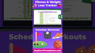 Fitness & Weight Loss Tracker Spreadsheet #weightloss #fitness #workout