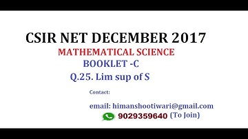 CSIR NET DEC-2017 CODE-C Q.25