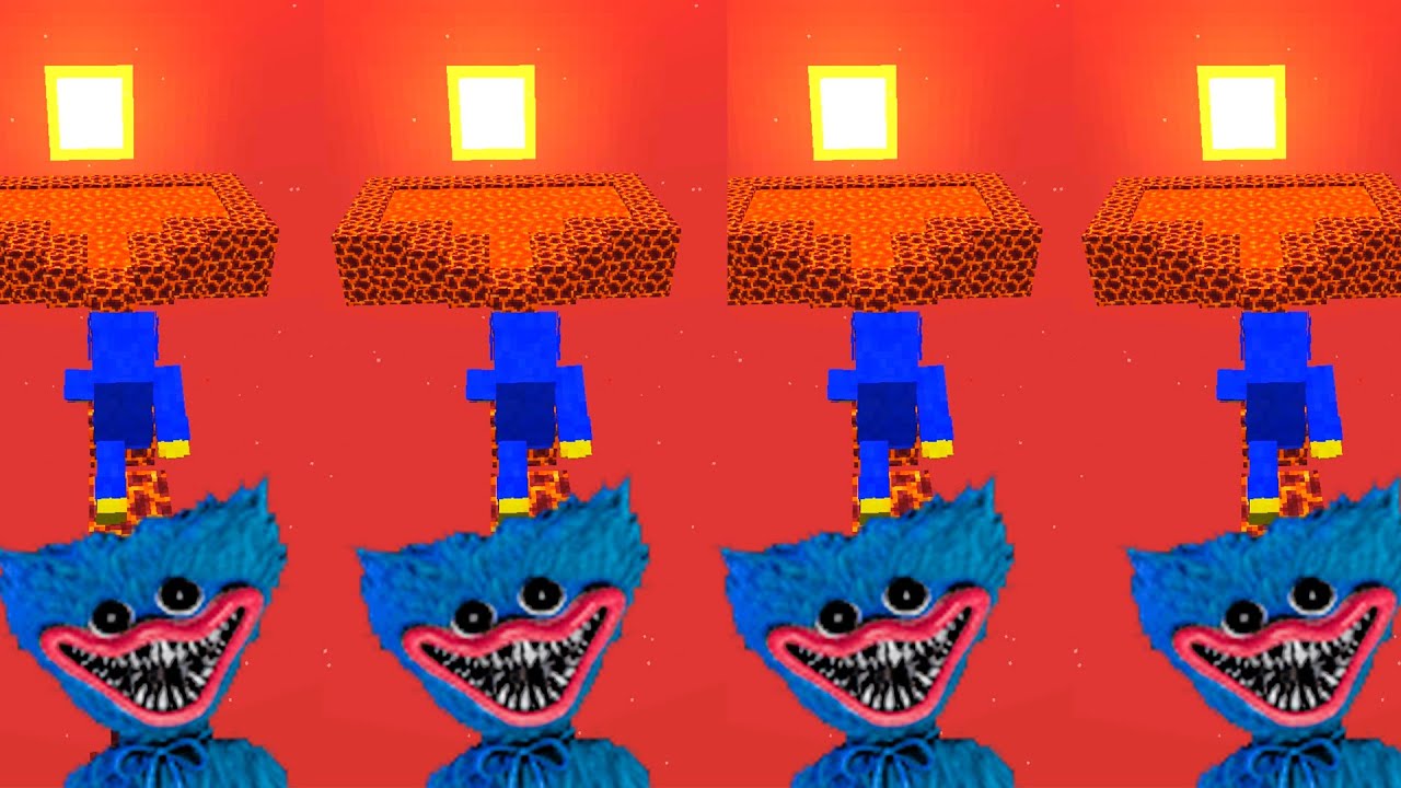 Huggy Wuggy in MineCraft EDM Rush