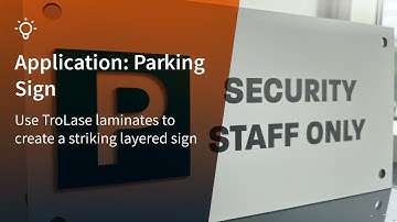 Application: Parking Sign - Made From TroLase | Trotec Engraving Materials