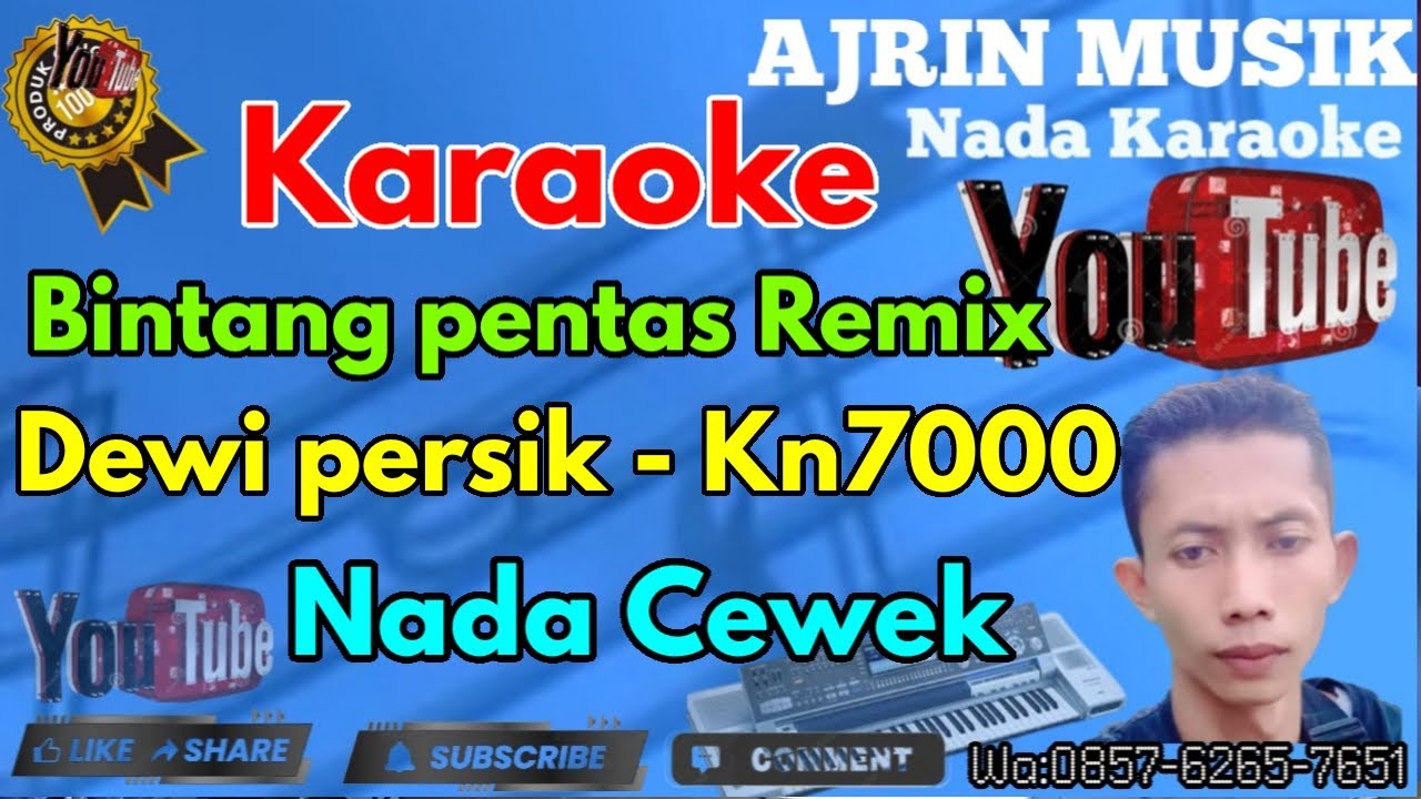 Bintang Pentas Remix - Dewi Persik [Karaoke] Kn7000 - Nada Wanita | Ajrin Musik