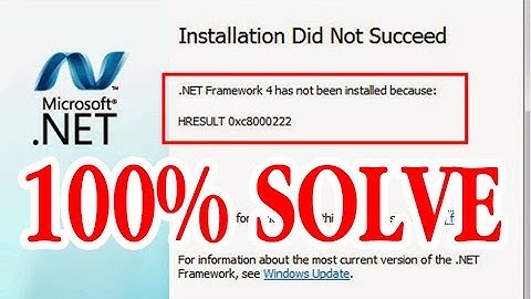 HRESULT 0xc8000222 Fix .Net Framework |100% Fixed